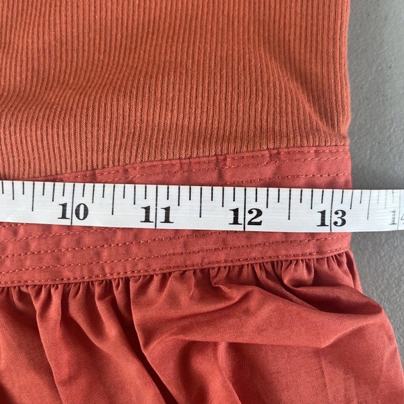 NWT $395 Ulla Johnson Amiri Puff Sleeve Tiered Mini Dress Orange S - Picture 7 of 9